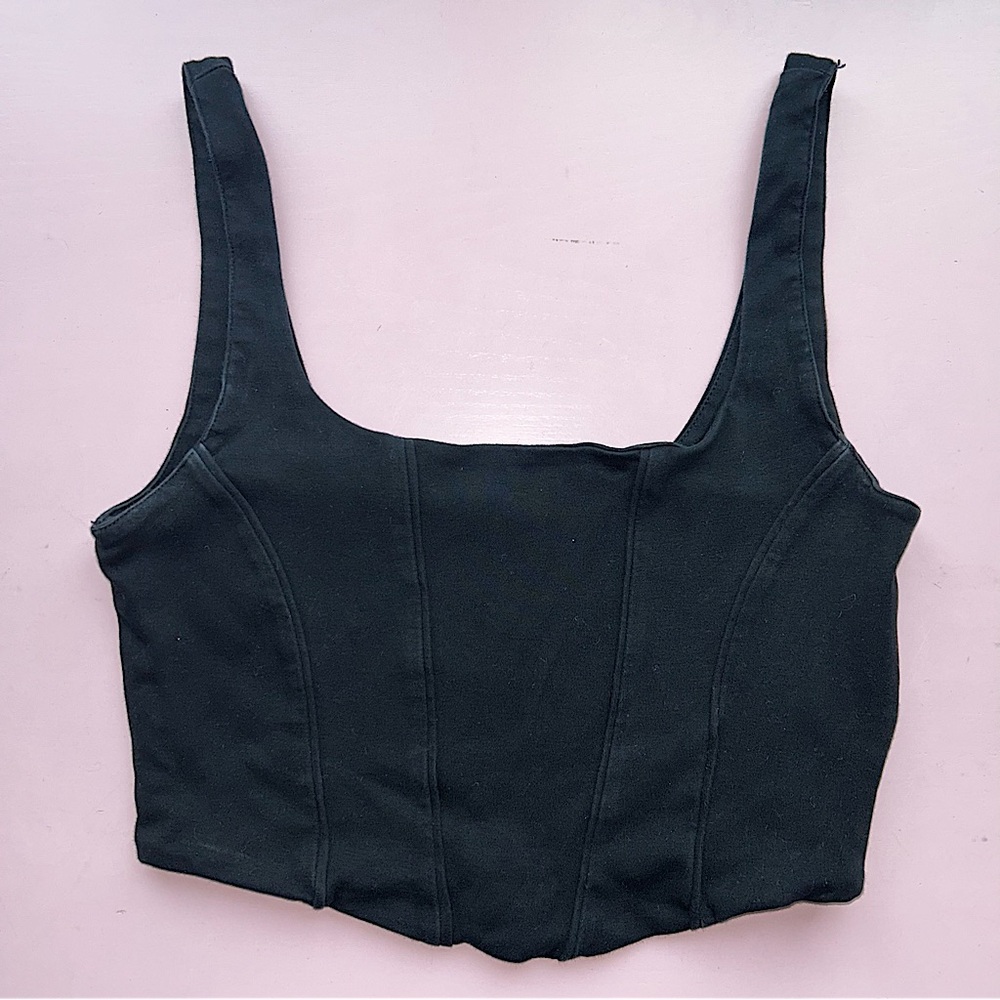 Urban Outfitters Black Cropped Tank Top